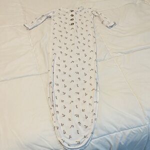 Lou Lou Floral Baby Gown with Button Details